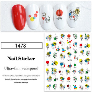 Nail Sticker - 1478 - Faces