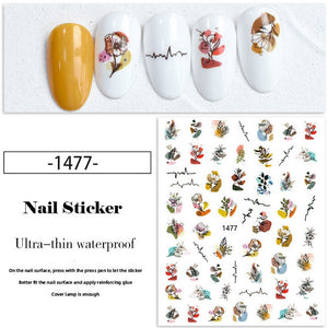 Nail Sticker - 1477 - Flowers