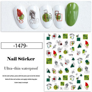 Nail Sticker - 1479 - Faces