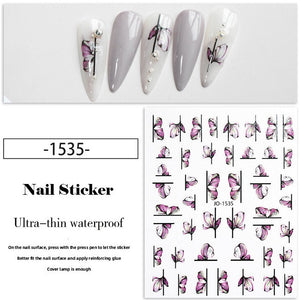 Nail Sticker - 1535 - Flower