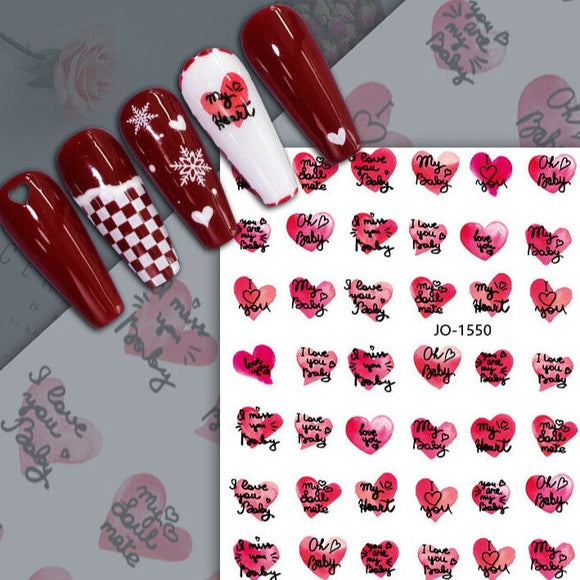 Nail Sticker - 1550 - Hearts