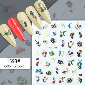 Nail Sticker - 1593 - Flowers