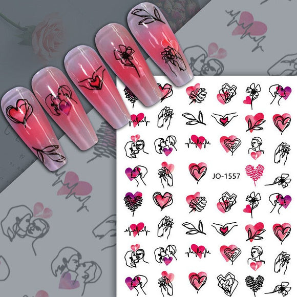 Nail Sticker - 1557 - Hearts