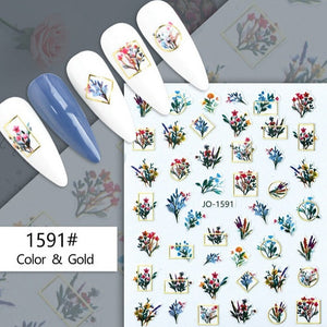 Nail Sticker - 1591 - Flowers