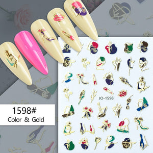 Nail Sticker - 1598 - Faces