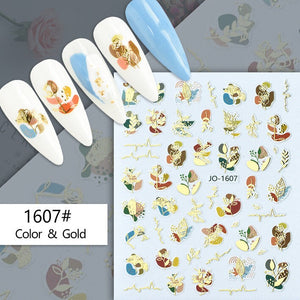 Nail Sticker - 1607 - Flowers