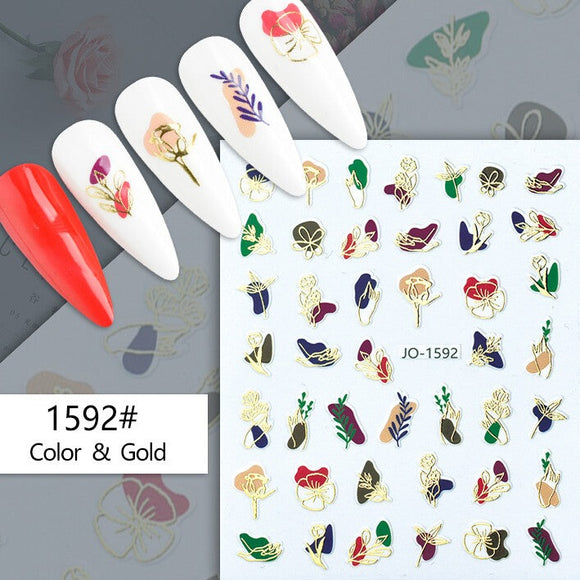 Nail Sticker - 1592 - Flowers