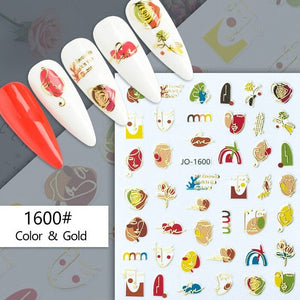 Nail Sticker - 1600 - Flowers