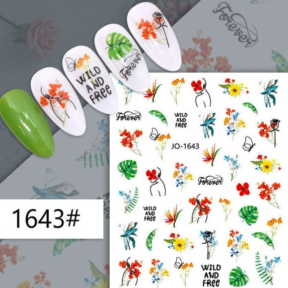 Nail Sticker - 1643 - Flowers