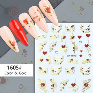 Nail Sticker - 1605 - Hearts