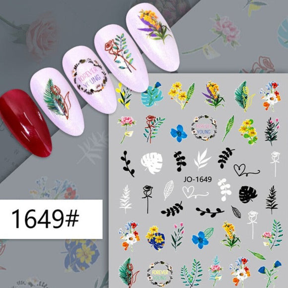 Nail Sticker - 1649 - Flowers