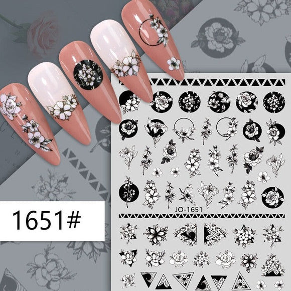 Nail Sticker - 1651 - Flowers