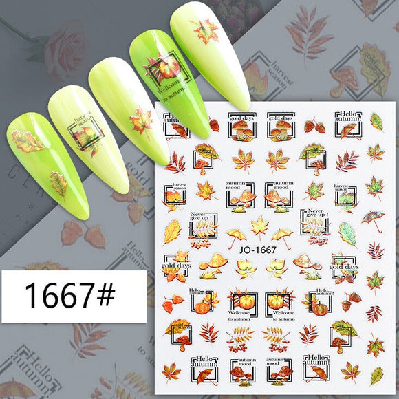 Nail Sticker - 1667 - Leaves