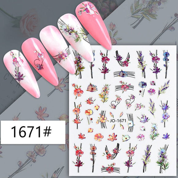 Nail Sticker - 1671 - Flowers