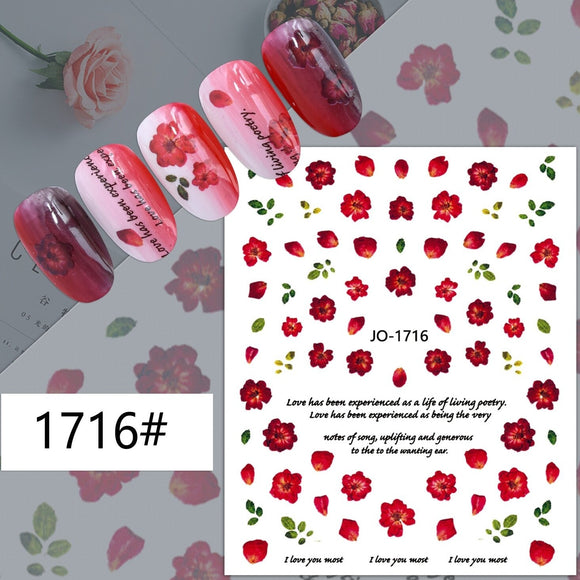 Nail Sticker - 1716 - Flowers