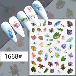 Nail Sticker - 1668 - Leaves