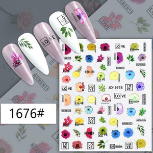 Nail Sticker - 1676 - Flowers