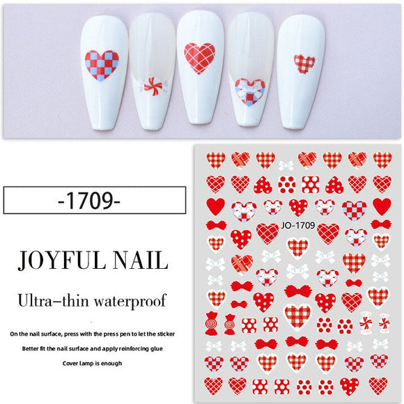 Nail Sticker - 1709 - Hearts