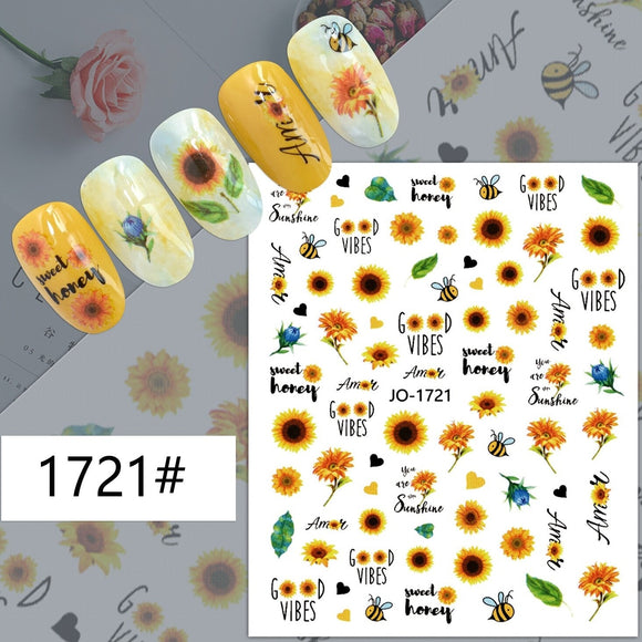 Nail Sticker - 1721 - Sunflowers