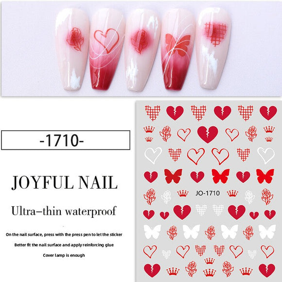 Nail Sticker - 1710 - Hearts
