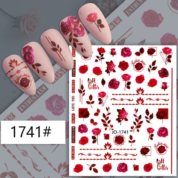 Nail Sticker - 1741 - Roses