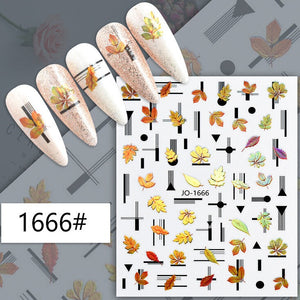 Nail Sticker - 1666 - Leaves