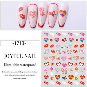 Nail Sticker - 1713 - Hearts