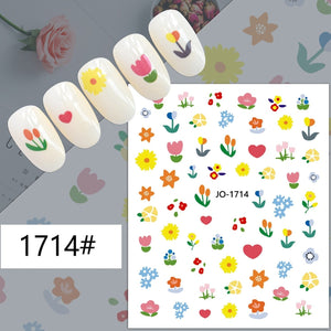 Nail Sticker - 1714 - Flowers