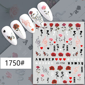 Nail Sticker - 1750 - Roses