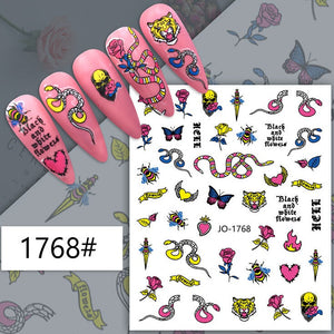 Nail Sticker - 1768 - Snakes