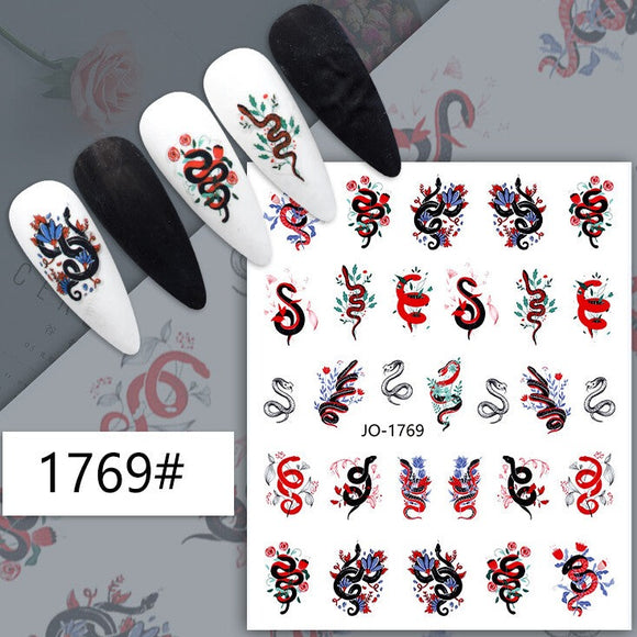 Nail Sticker - 1769 - Snakes