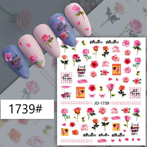 Nail Sticker - 1739 - Roses