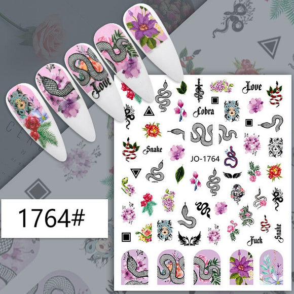 Nail Sticker - 1764 - Snakes