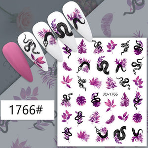 Nail Sticker - 1766 - Snakes