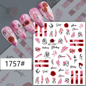 Nail Sticker - 1757 - Flowers