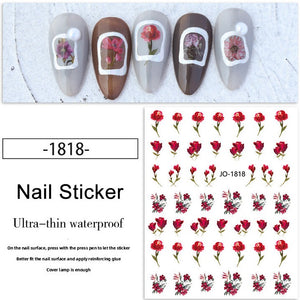 Nail Sticker - 1818 - Flowers