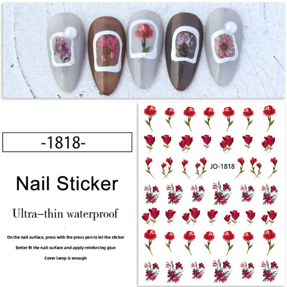 Nail Sticker - 1818 - Flowers