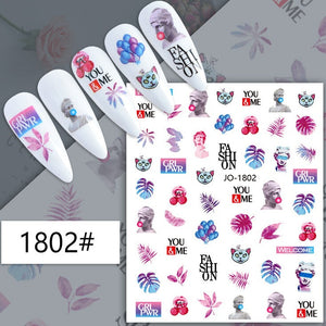 Nail Sticker - 1802 - Faces