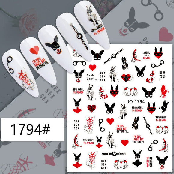 Nail Sticker - 1794 - S&M