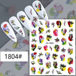 Nail Sticker - 1804 - Faces