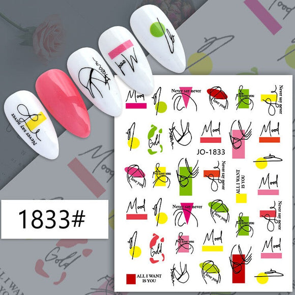 Nail Sticker - 1833 - Modern Art