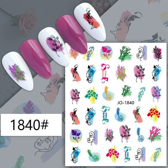 Nail Sticker - 1840 - Leaves