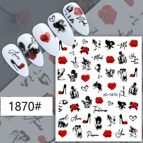 Nail Sticker - 1870 - Sexy Roses