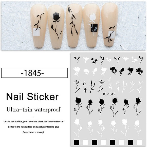 Nail Sticker - 1845 - Flowers