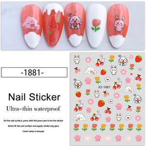 Nail Sticker - 1881 - Bunnies