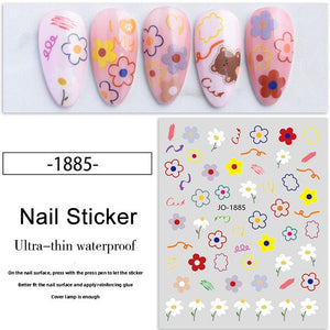 Nail Sticker - 1885 - Flowers