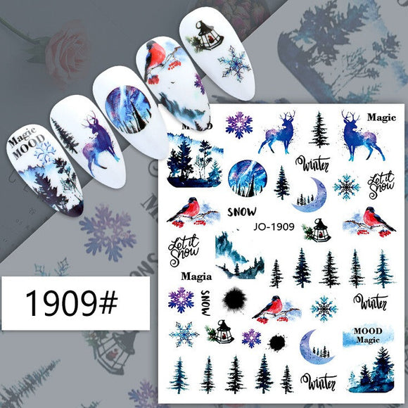 Nail Sticker - 1909 - Winter Snow