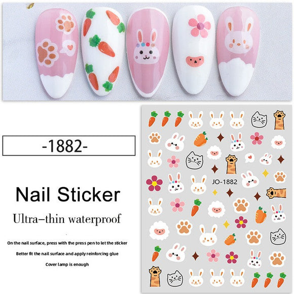 Nail Sticker - 1882 - Bunnies