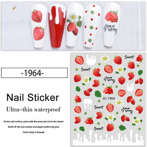 Nail Sticker - 1964 - Strawberries