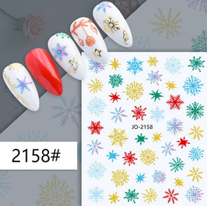 Nail Sticker - 2158 - Colourful Snowflake